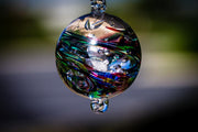 Dark Confetti Orb with Cremation Ashes